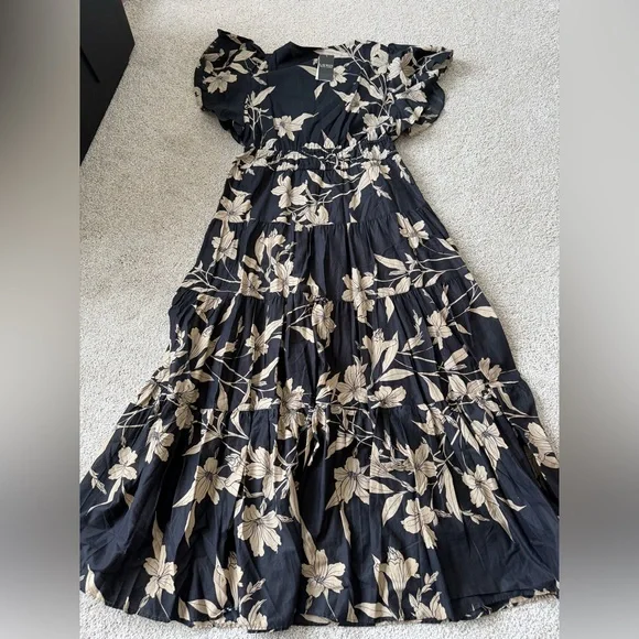 Lauren Ralph Lauren Floral Cotton Voile Tiered Maxidress 10 NWT - Picture 4 of 4